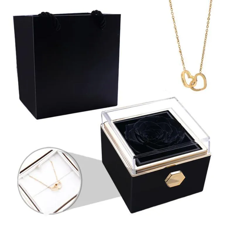 Eternal Rose Box - Engraved Persona Necklace And Box