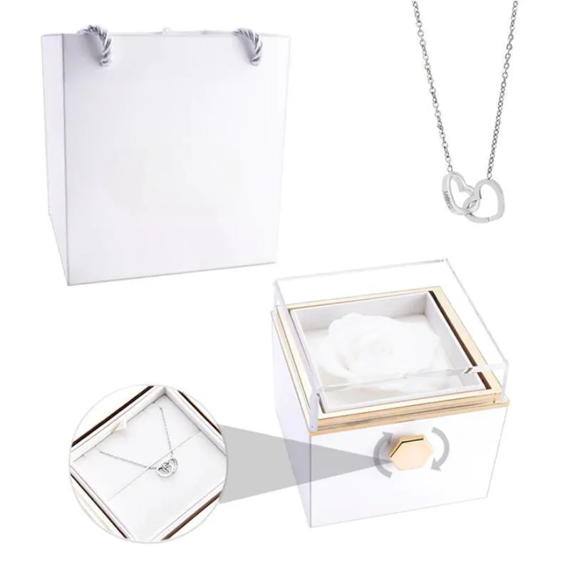 Eternal Rose Box - Engraved Persona Necklace And Box