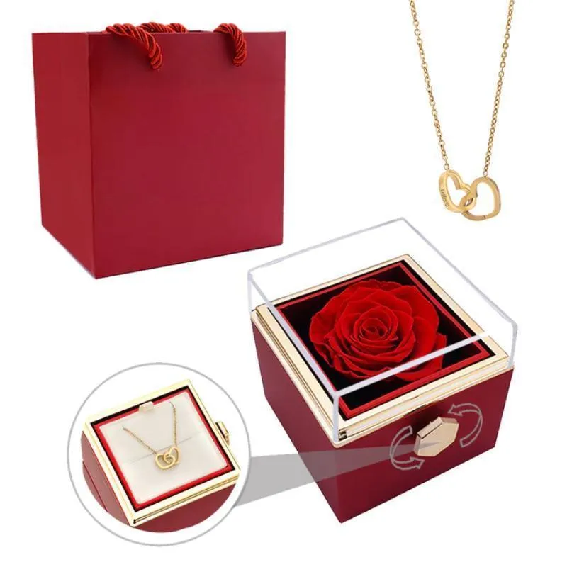 Eternal Rose Box - Engraved Persona Necklace And Box