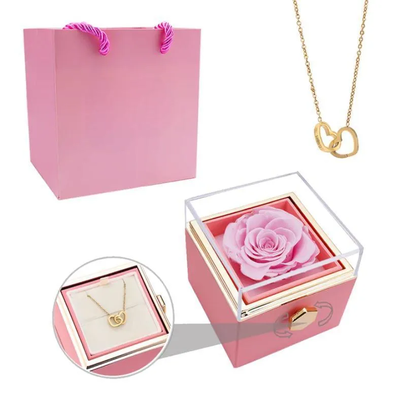 Eternal Rose Box - Engraved Persona Necklace And Box