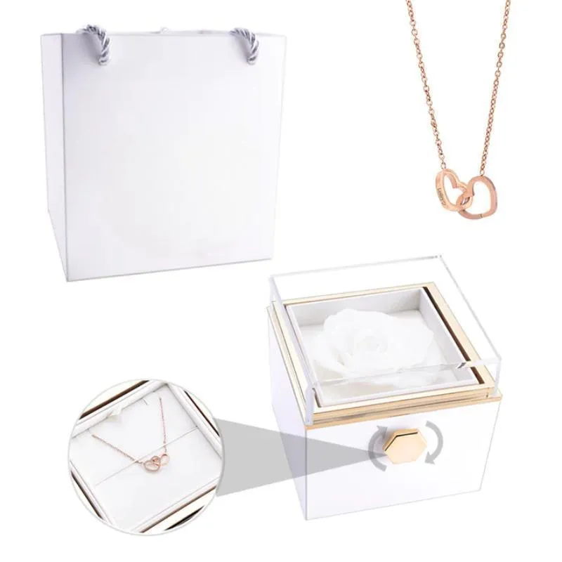 Eternal Rose Box - Engraved Persona Necklace And Box