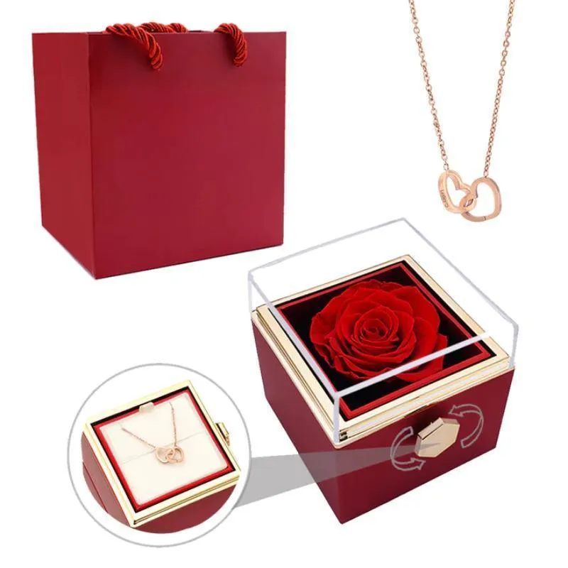 Eternal Rose Box - Engraved Persona Necklace And Box