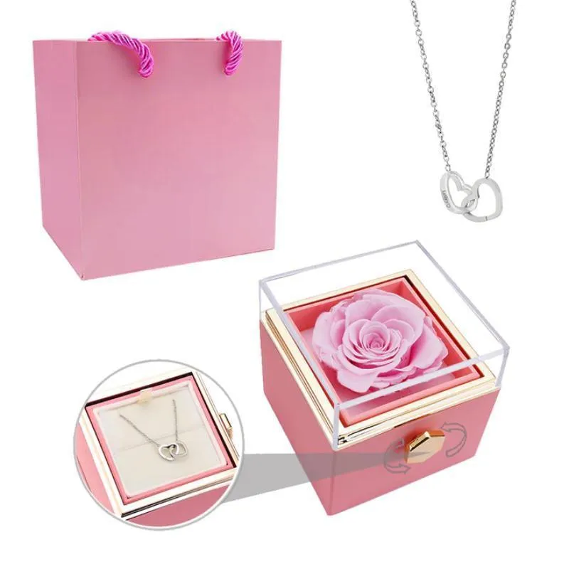 Eternal Rose Box - Engraved Persona Necklace And Box