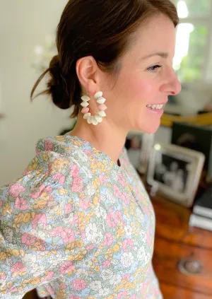 Evelyn's White and Pink Hoops