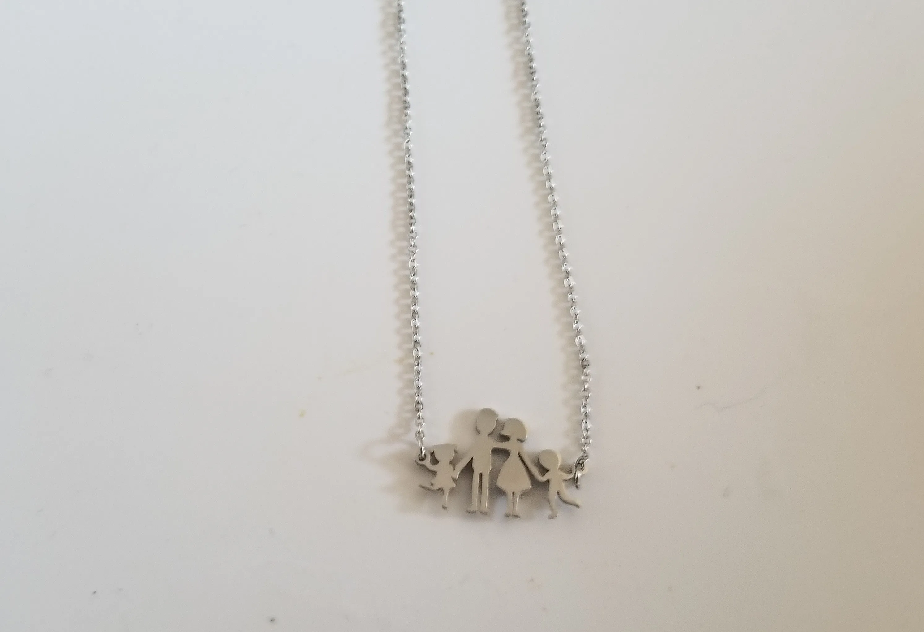 Family Pendant & Stainless steel necklace