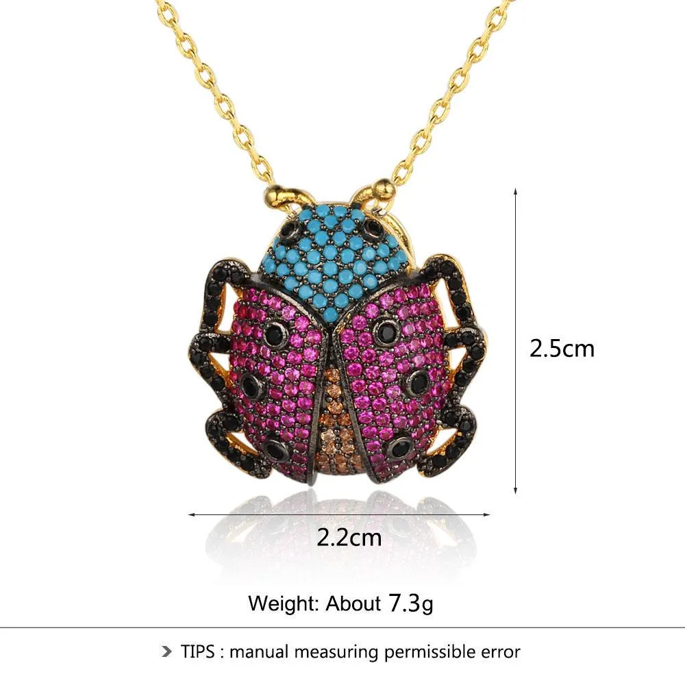 Fashion Lovely Tortoise Bee Insect Pendant Necklace, Jewelry Gift for Women, Girls & Children