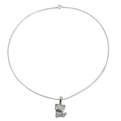 Filigree Kitten Necklace