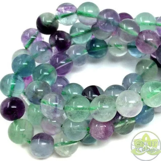 Fluorite Beads Smooth Round