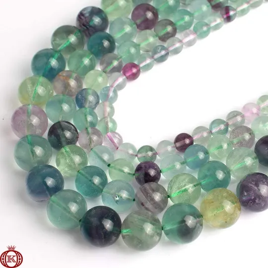 Fluorite Beads Smooth Round
