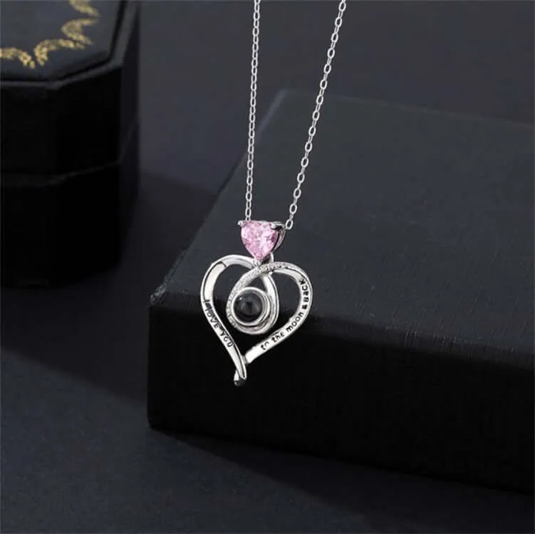 Full of love Heart Shaped Necklace with Picture Inside