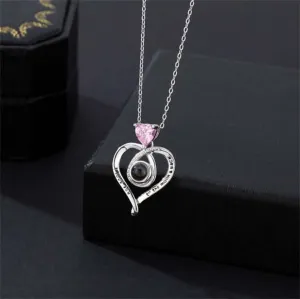 Full of love Heart Shaped Necklace with Picture Inside