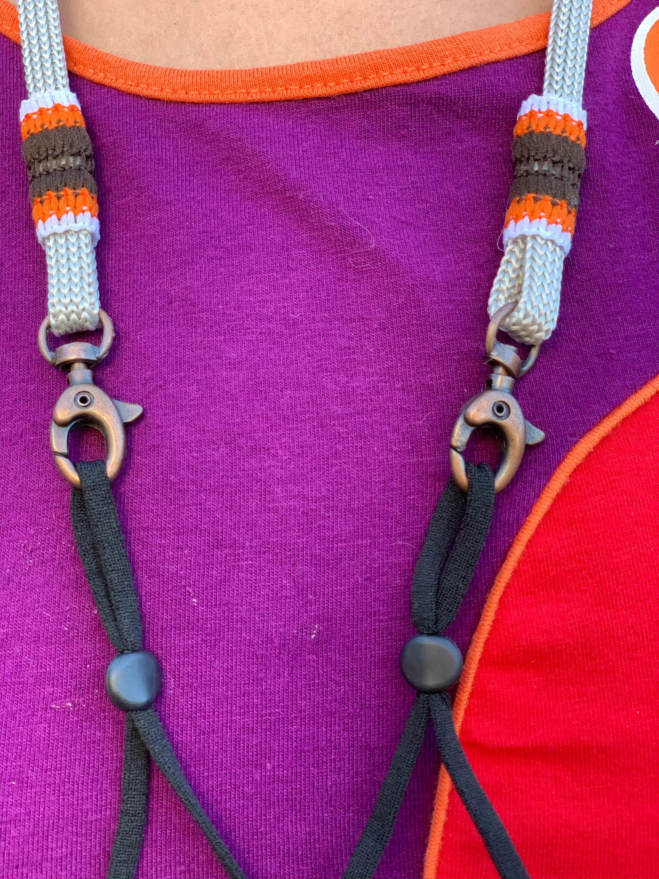 Gaiters Point Face Mask Holder Fabric Necklace