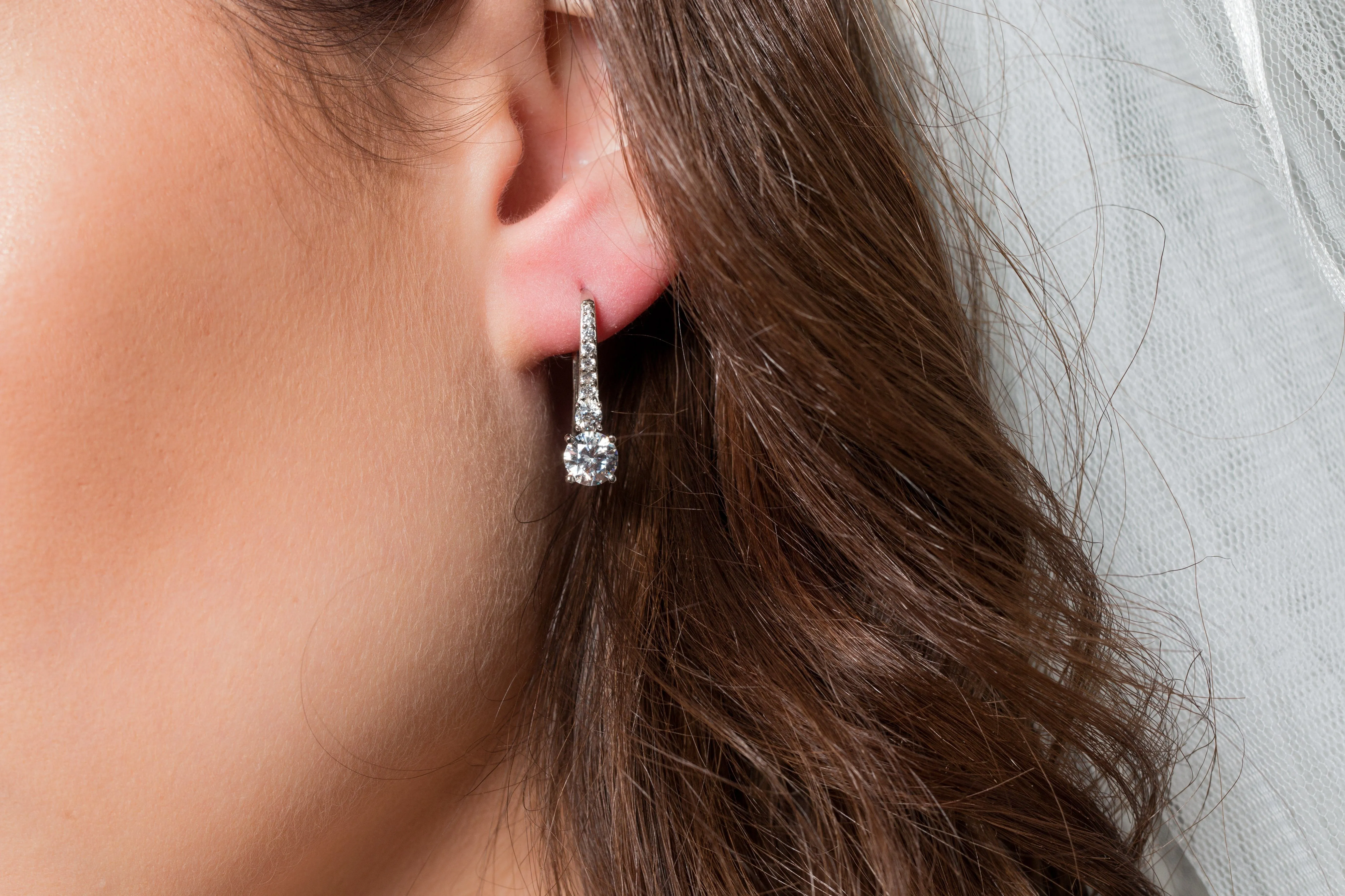 GEORGINI ICONIC BRIDAL DAPHNE EARRINGS SILVER