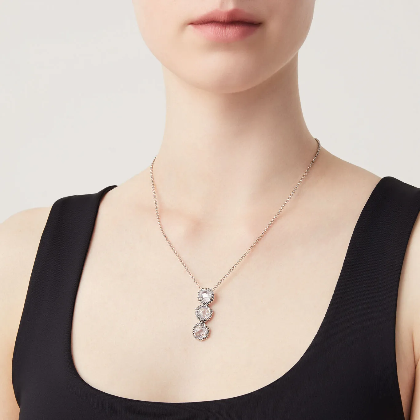Giovanni Raspini necklace Cascata Shine Shine Mini Silver 925 Zircon 12000