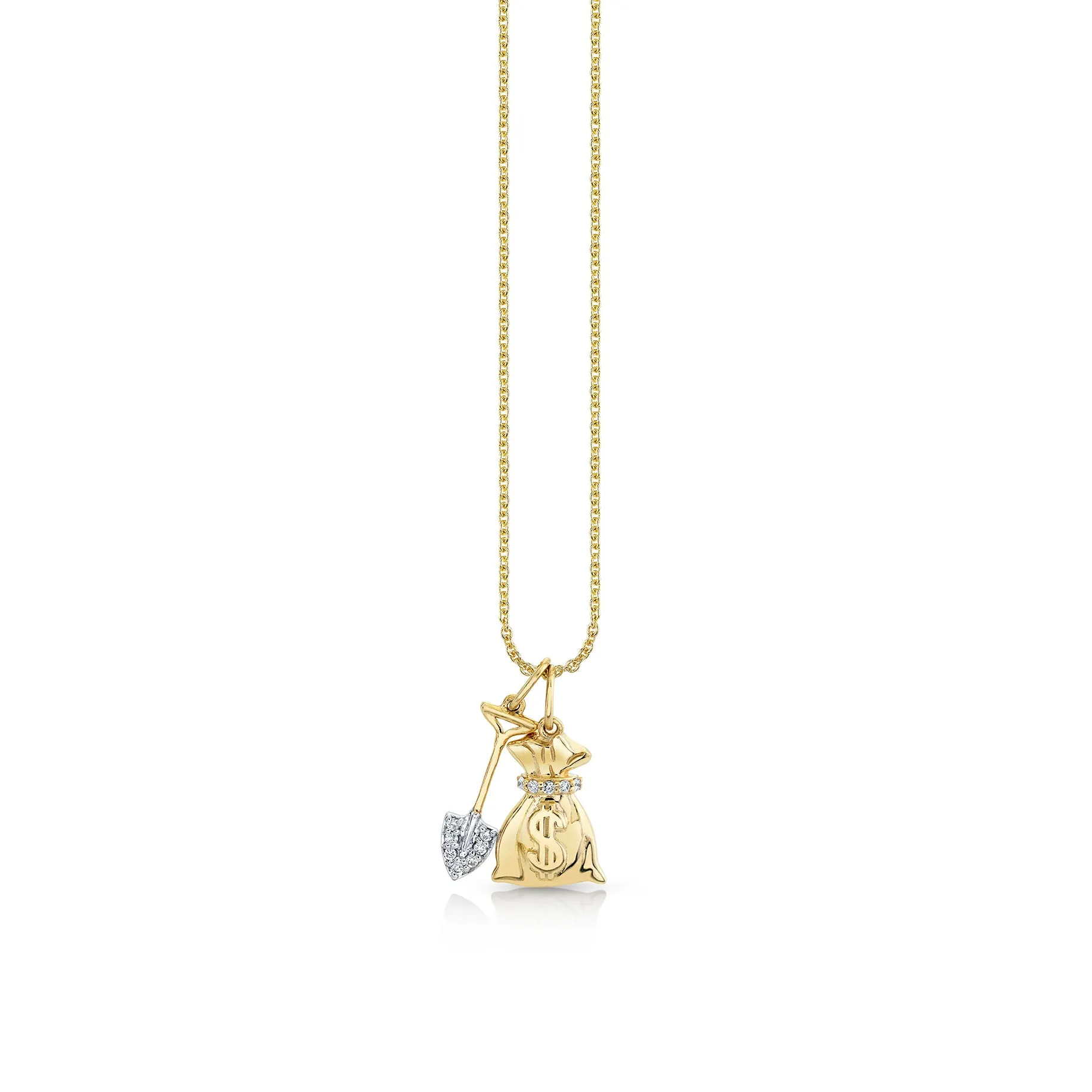Gold & Diamond Gold Digger Necklace