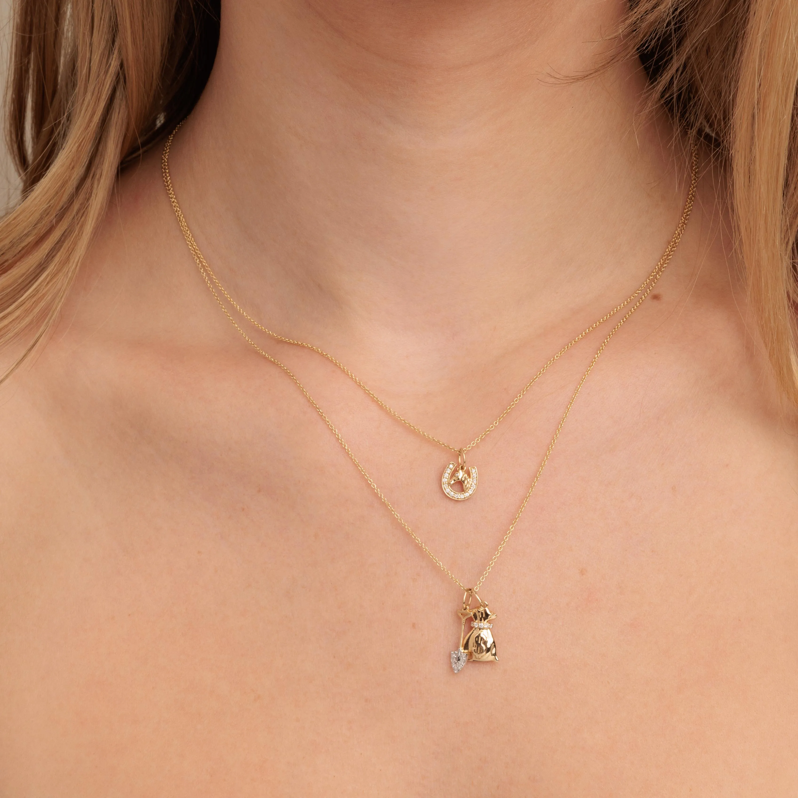 Gold & Diamond Gold Digger Necklace