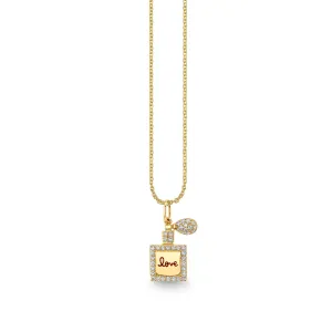 Gold & Diamond Perfume Bottle Charm