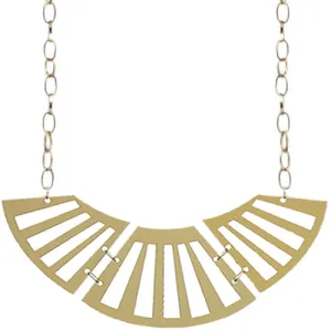 Gold Two Sided Mirrored Chain Necklace