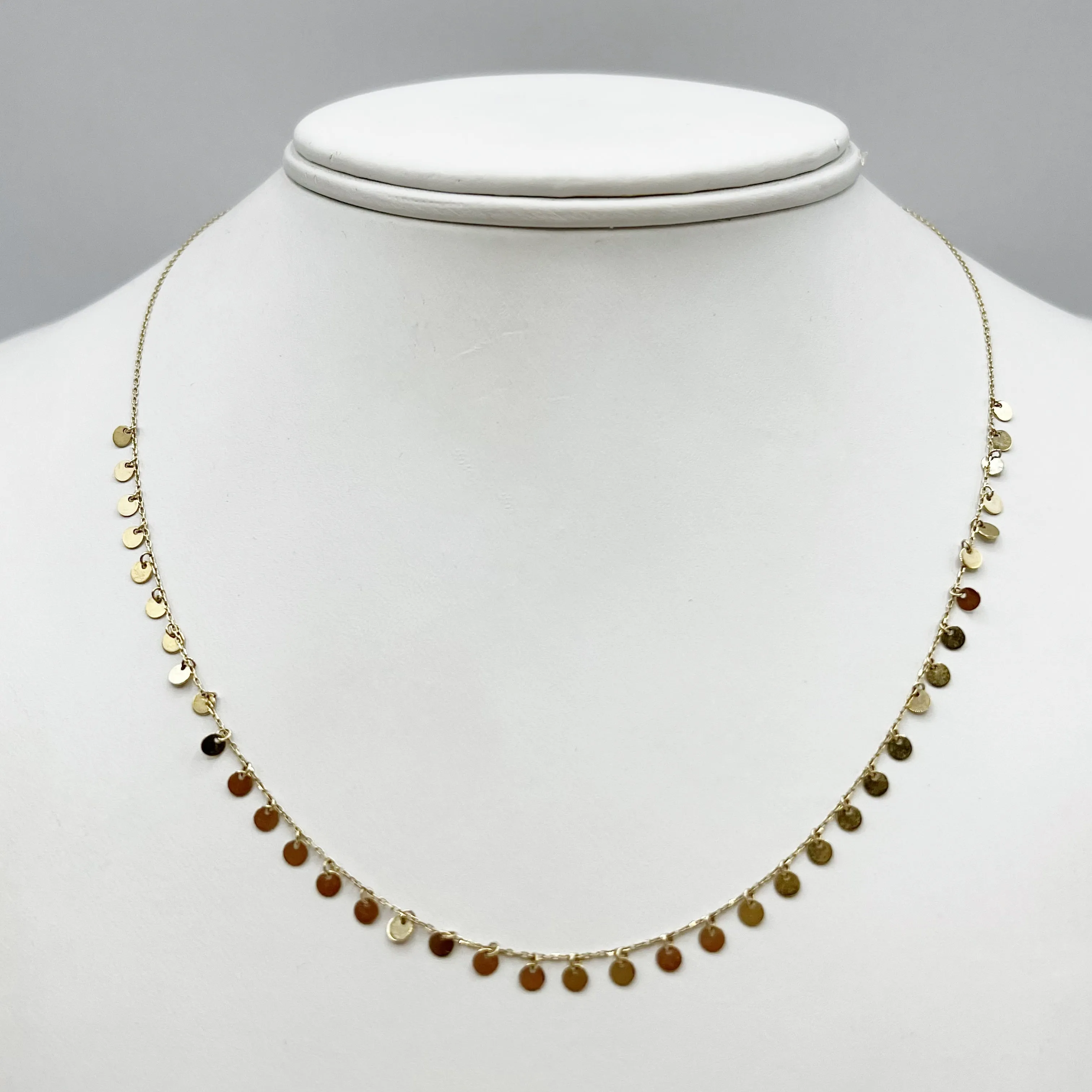 Golden Discs of Light Necklace