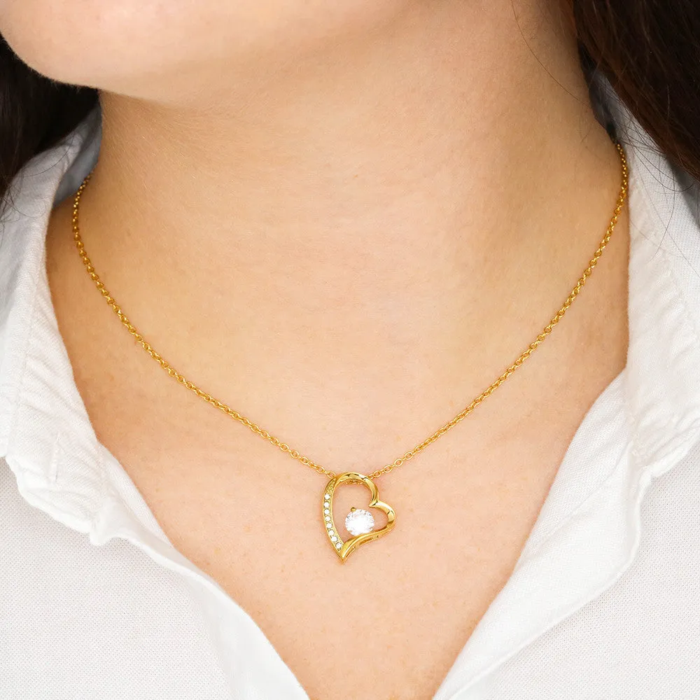 Grateful for you-Sentimental Heart Necklace for Girlfriend