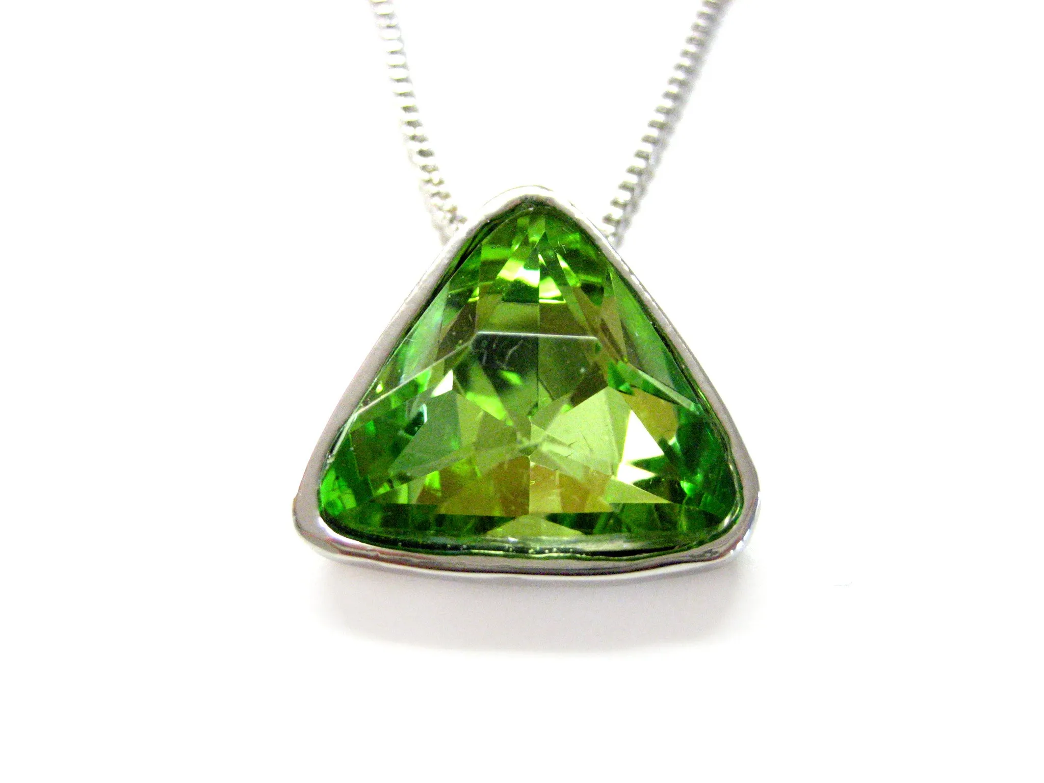 Green Crystal Pendant Necklace