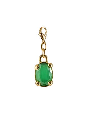 Green Diamond Charm Gold