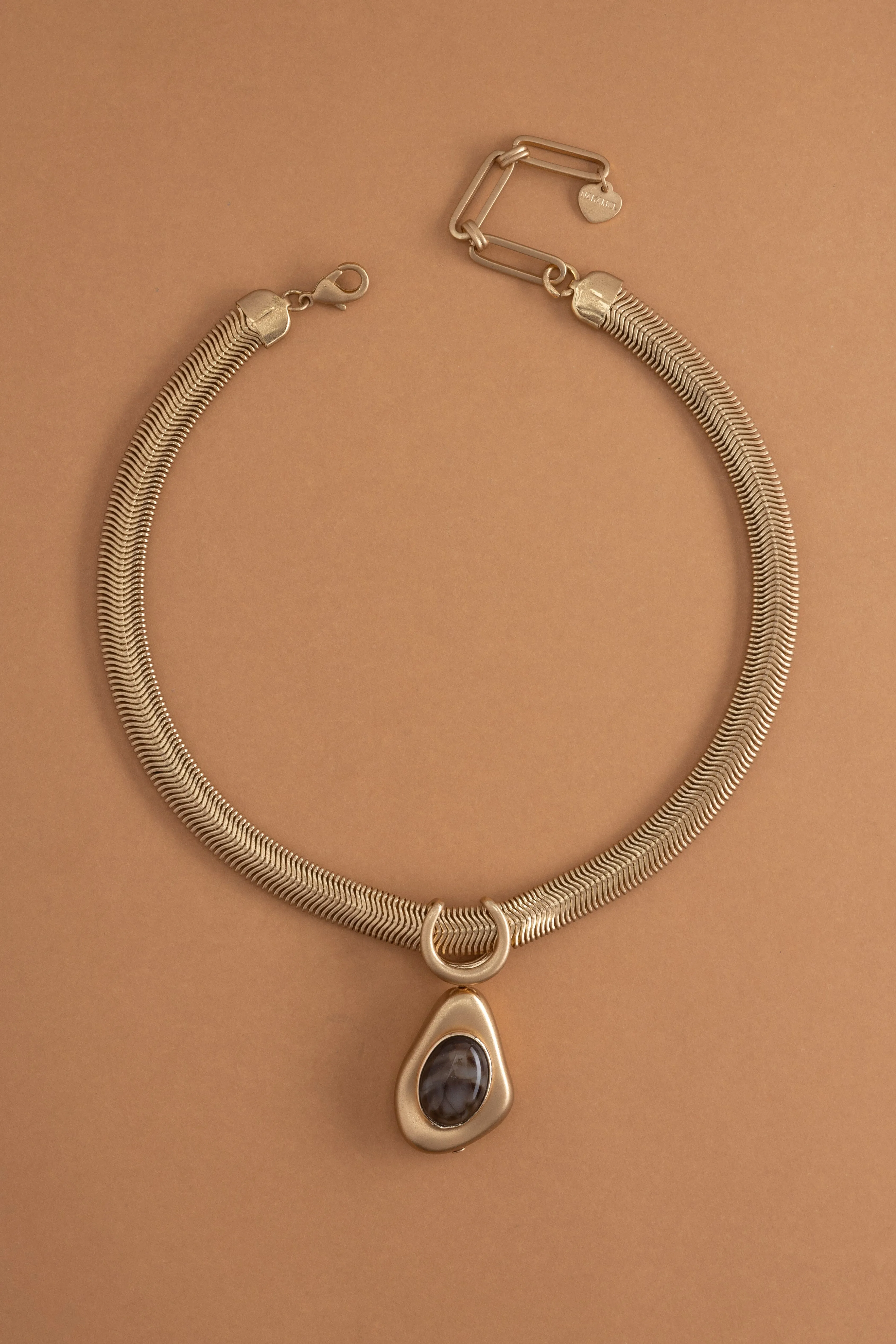 Grey Gold Chunky Chain Necklace