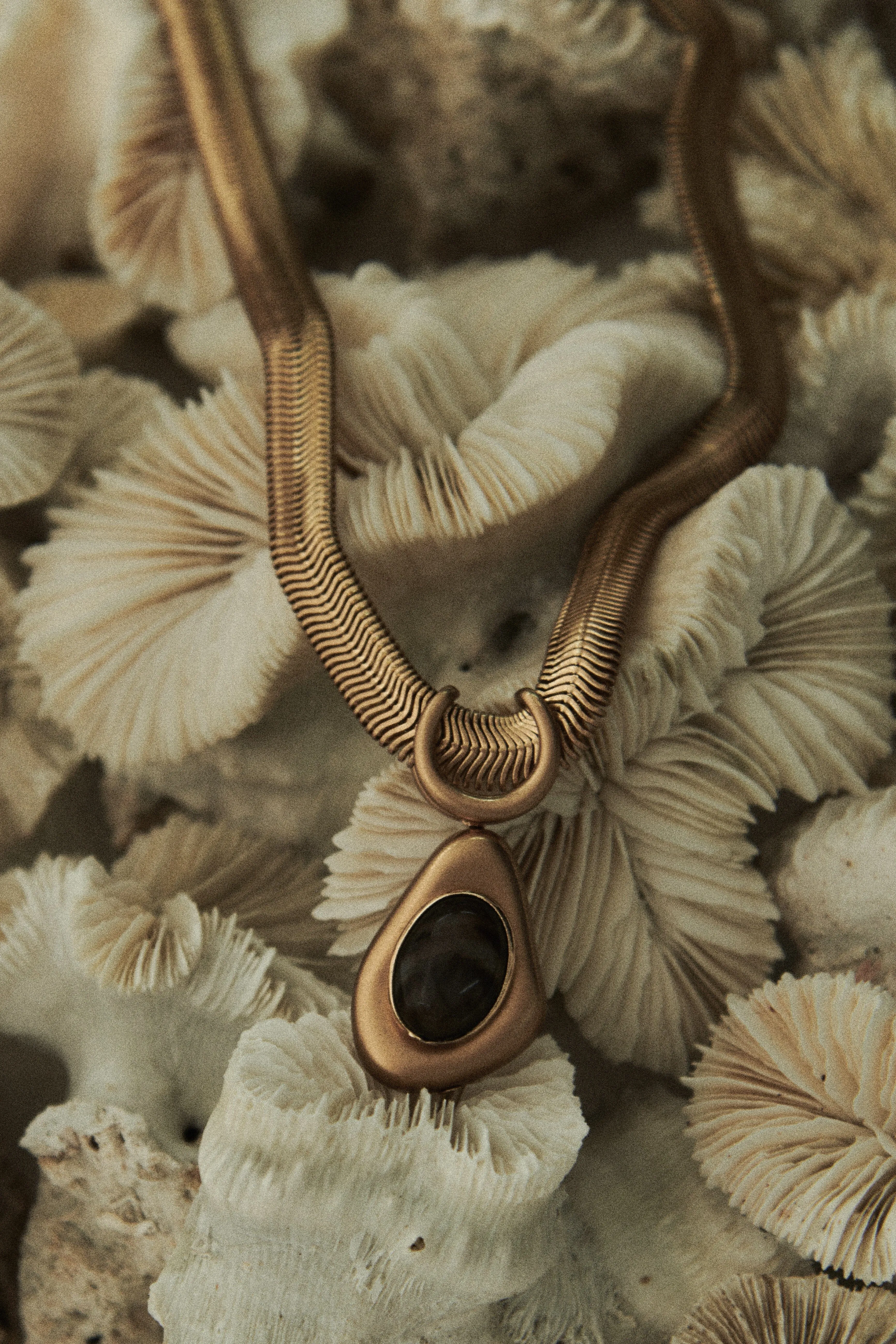 Grey Gold Chunky Chain Necklace