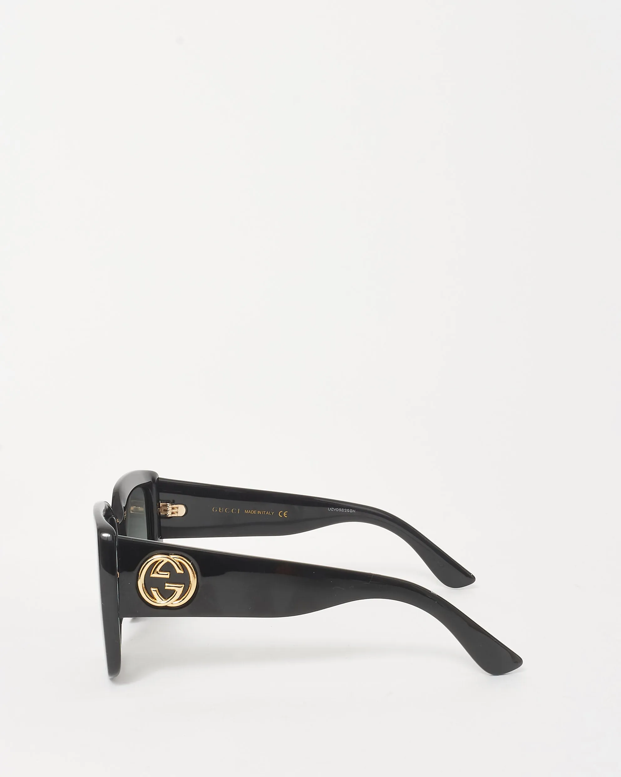 Gucci Black Acetate Logo Oversized GG0036S Square Sunglasses