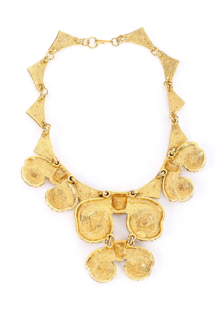 Hammered Swirl Collar Necklace