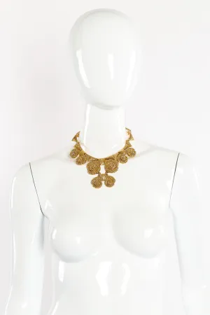 Hammered Swirl Collar Necklace