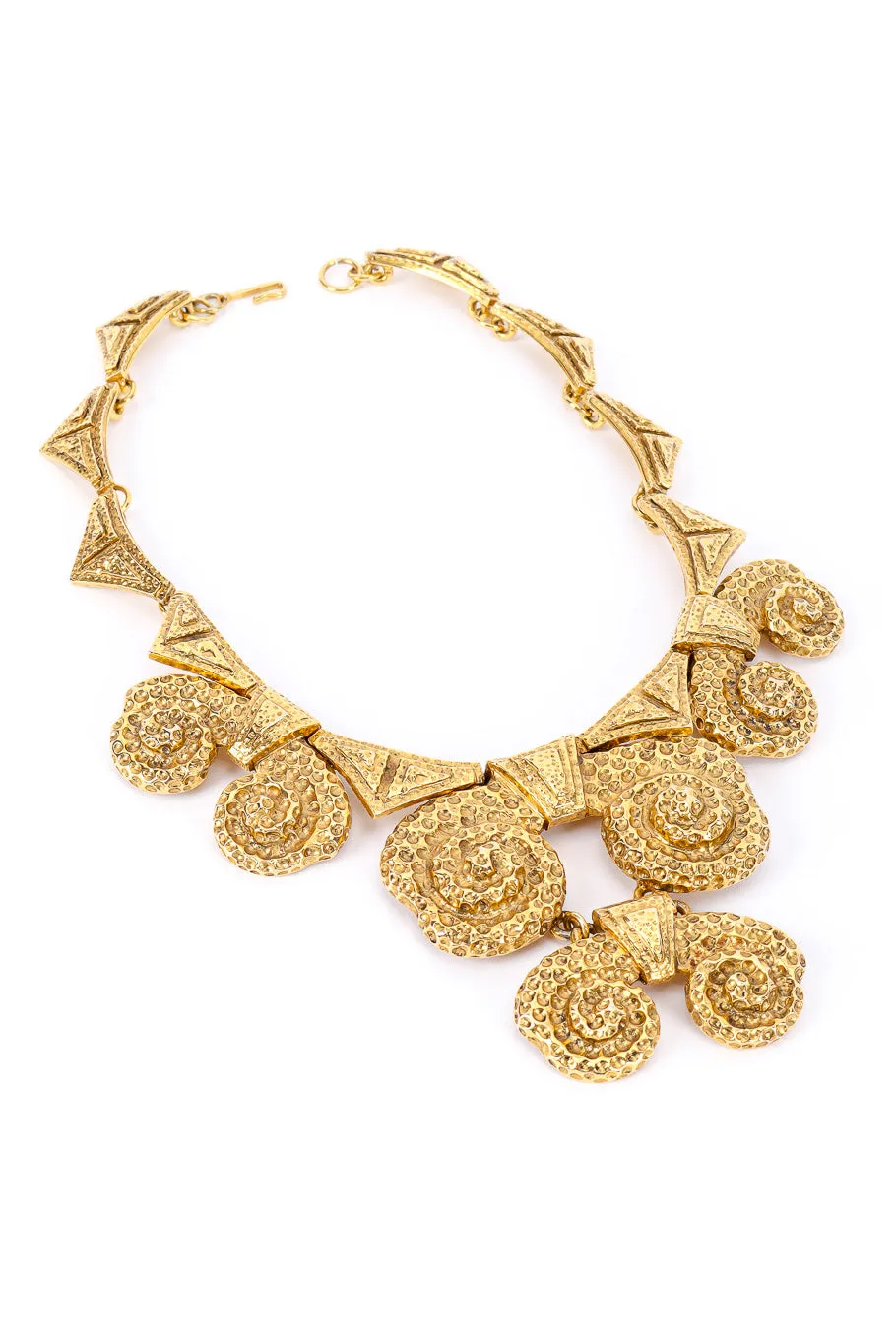 Hammered Swirl Collar Necklace