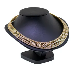 Handmade Italian 18K Yellow Gold and Diamond Necklace