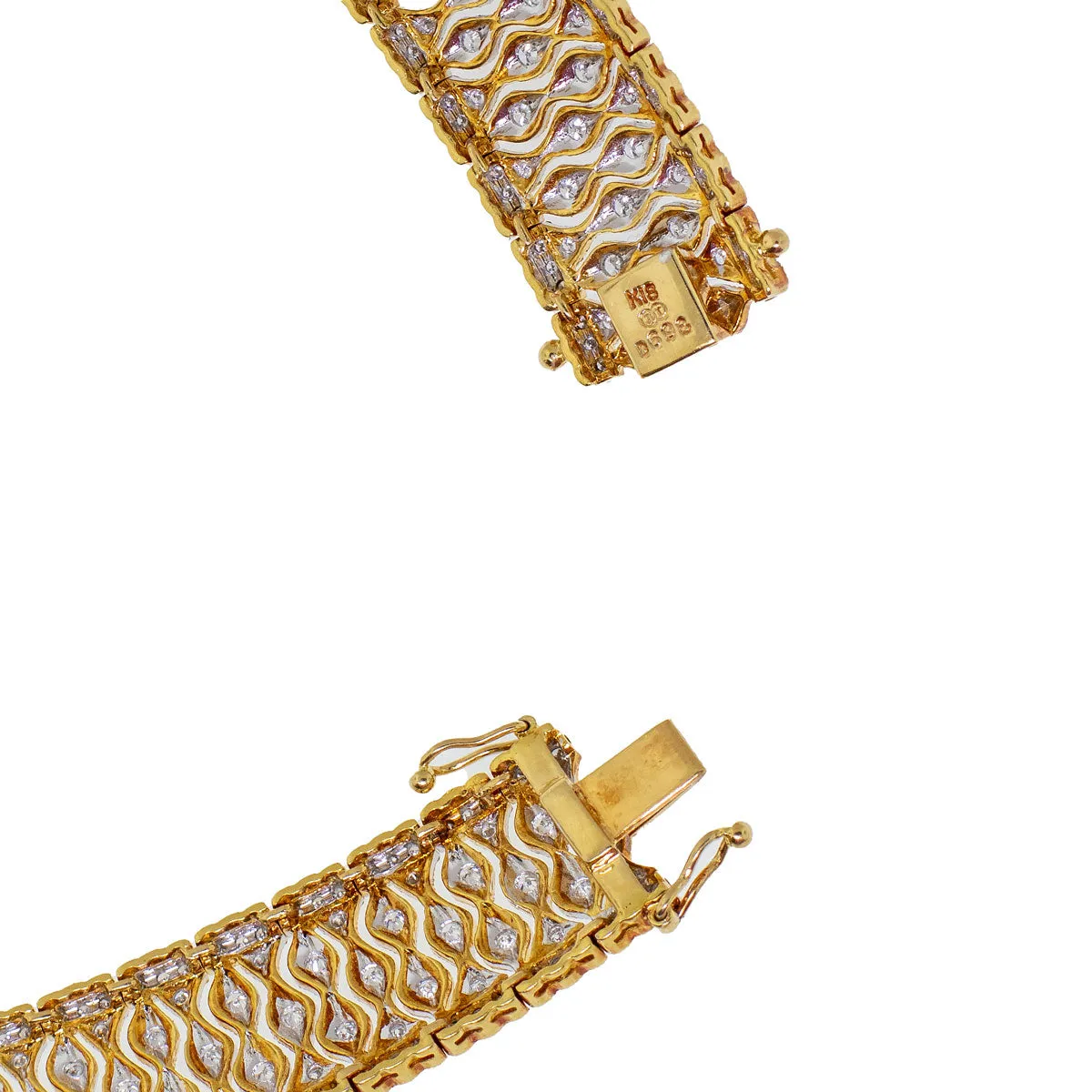 Handmade Italian 18K Yellow Gold and Diamond Necklace