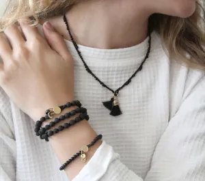 Handmade Unique Black & Gold Organic necklace