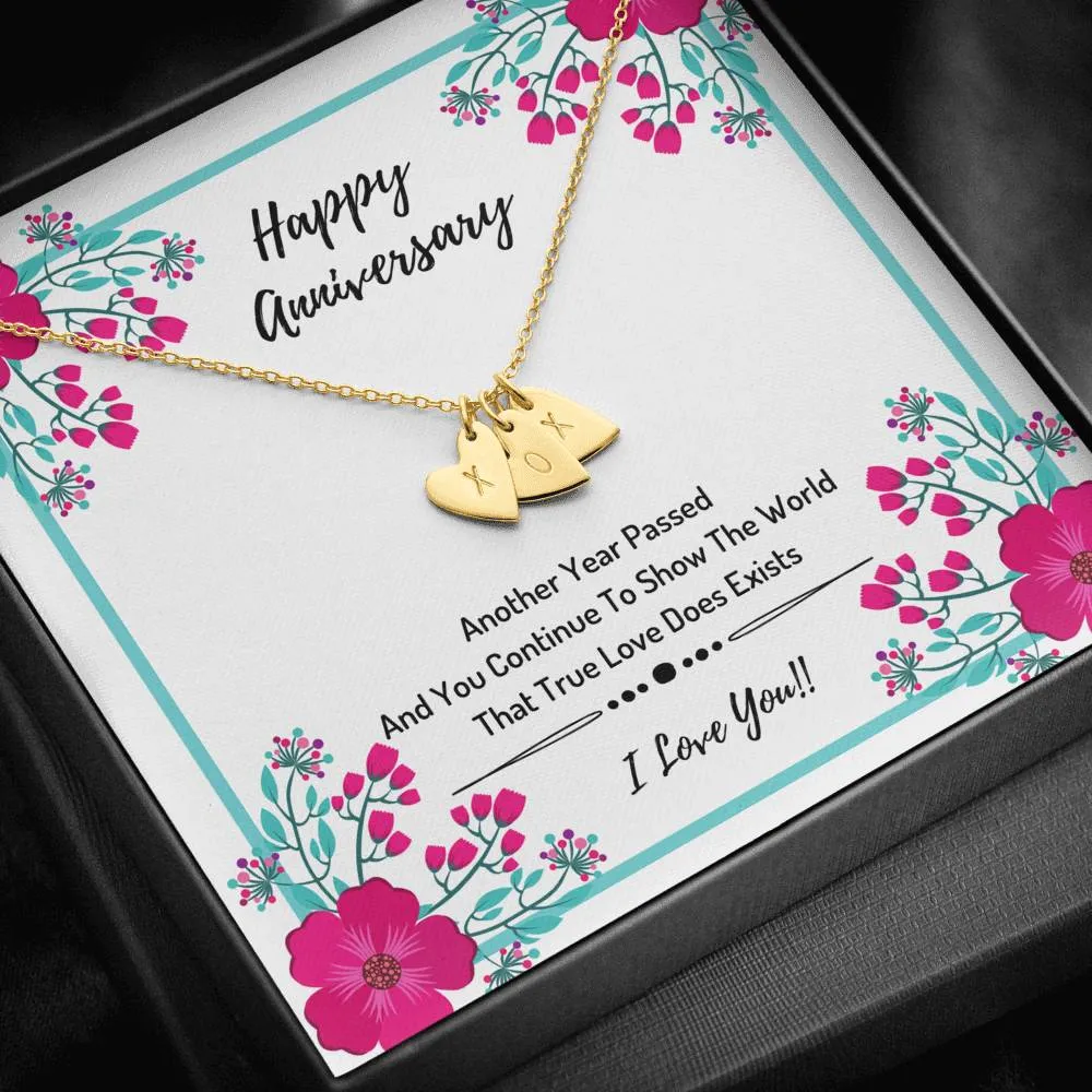 Happy anniversary Hearts Necklace- My Love 1