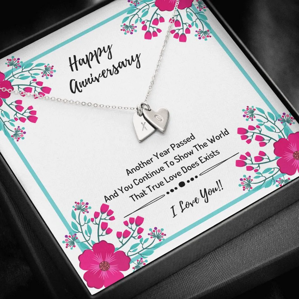Happy anniversary Hearts Necklace- My Love 1