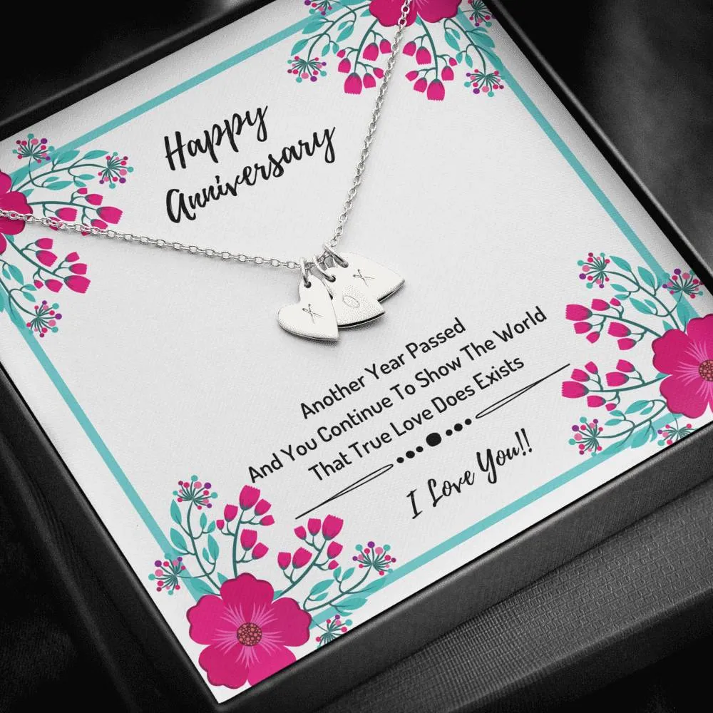 Happy anniversary Hearts Necklace- My Love 1