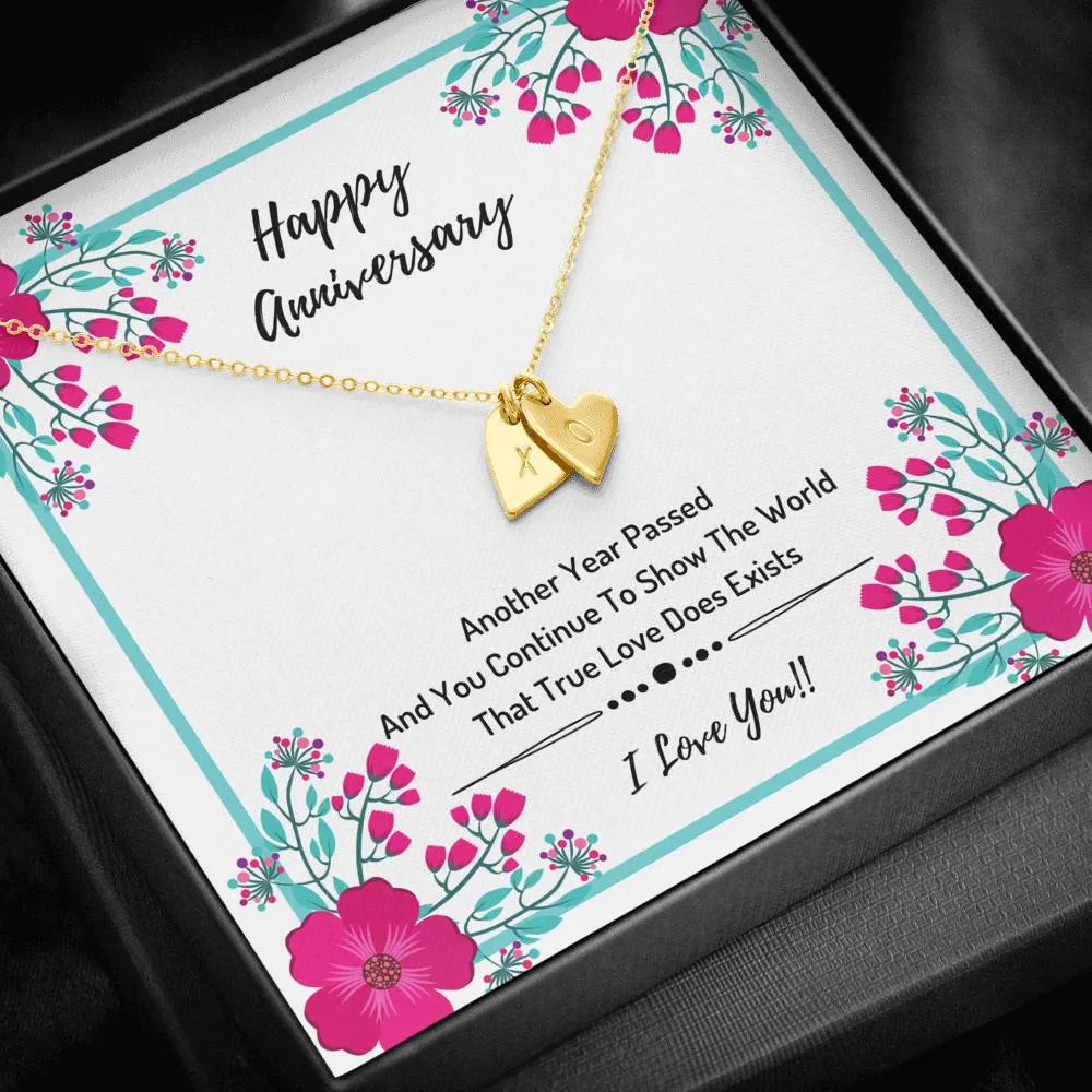 Happy anniversary Hearts Necklace- My Love 1