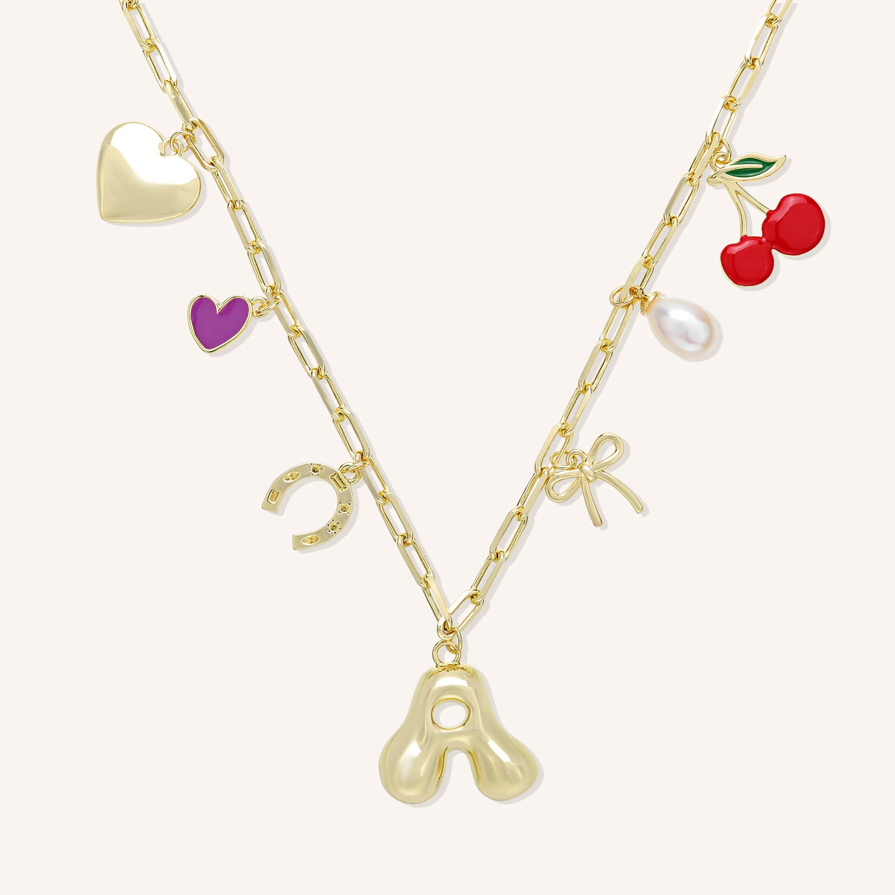 Harmony Initial Charm Necklace