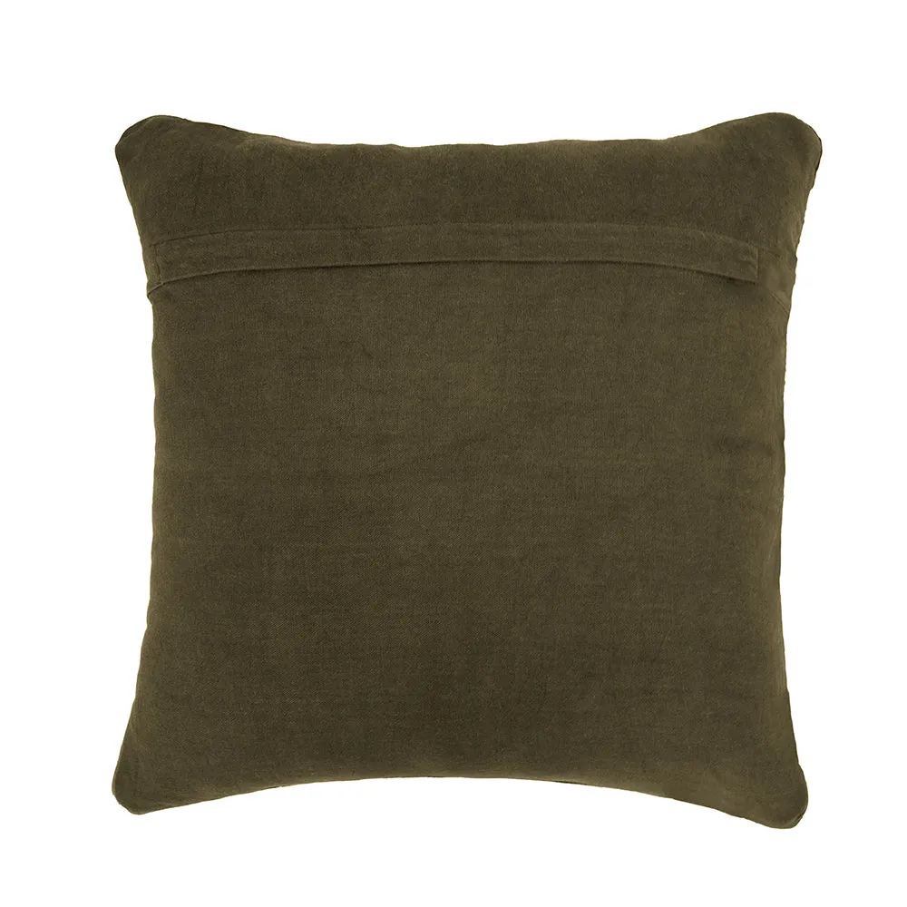 Harris Square Cushion - Olive