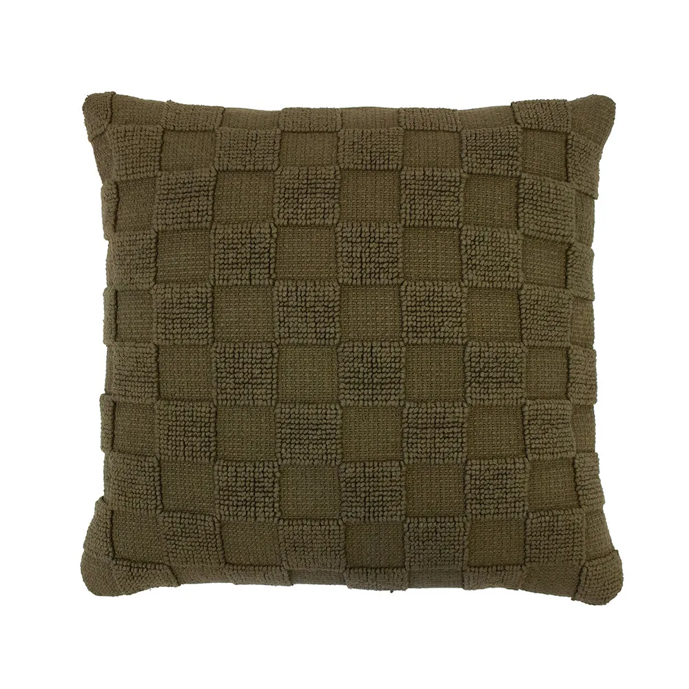 Harris Square Cushion - Olive