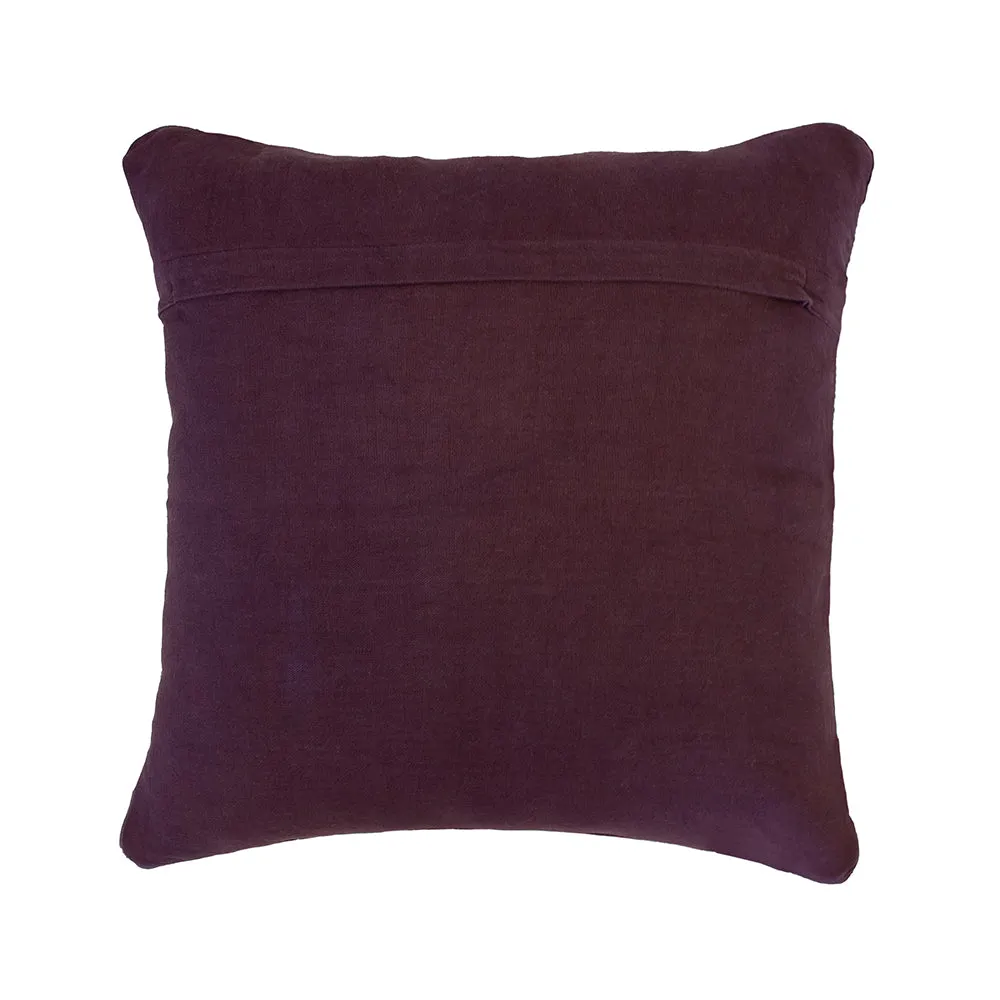 Harris Square Cushion - Plum