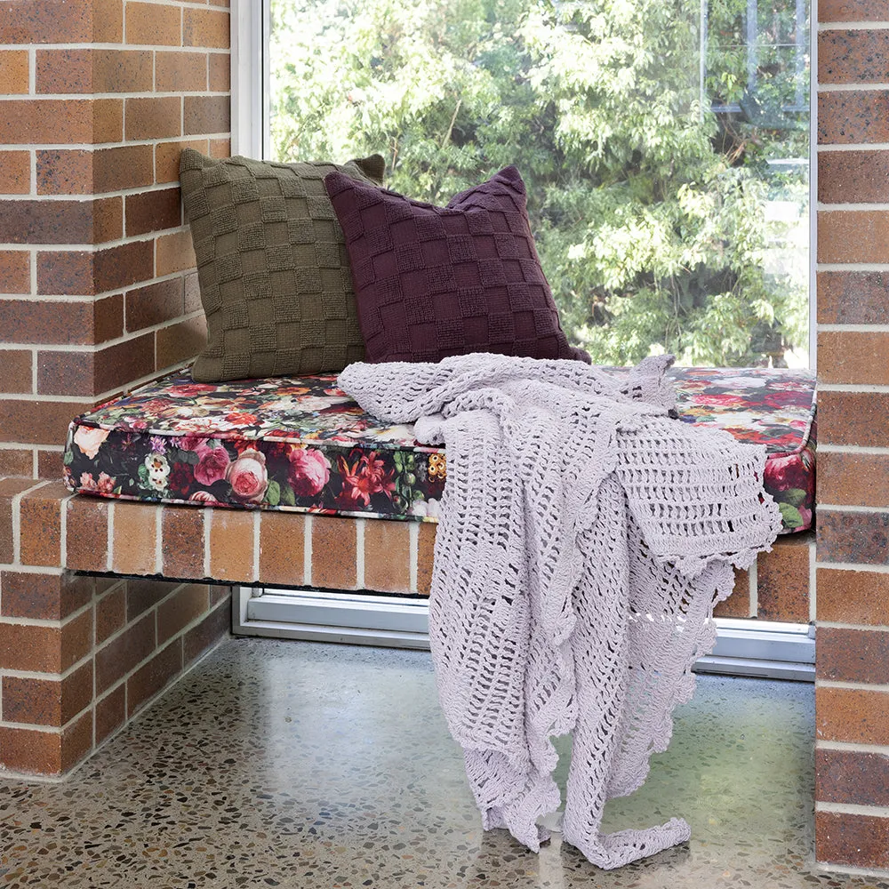 Harris Square Cushion - Plum