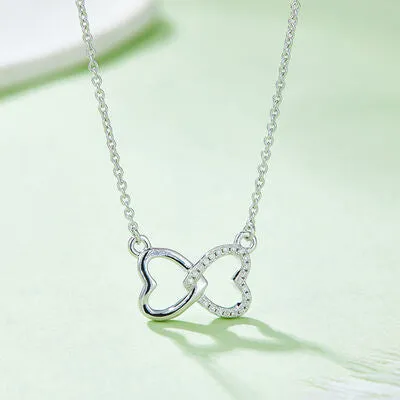 Heart Bow Moissanite Necklace