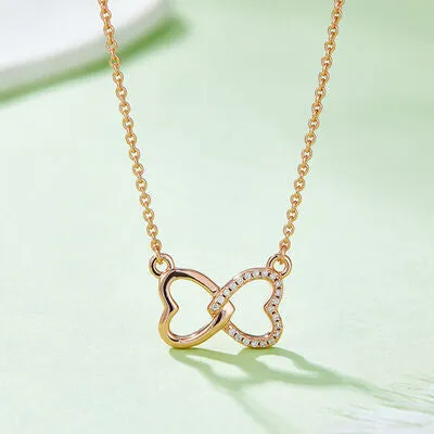 Heart Bow Moissanite Necklace
