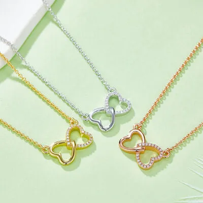 Heart Bow Moissanite Necklace