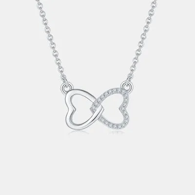Heart Bow Moissanite Necklace