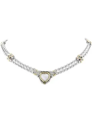Heart Collection - Double-Strand Mother of Pearl Necklace