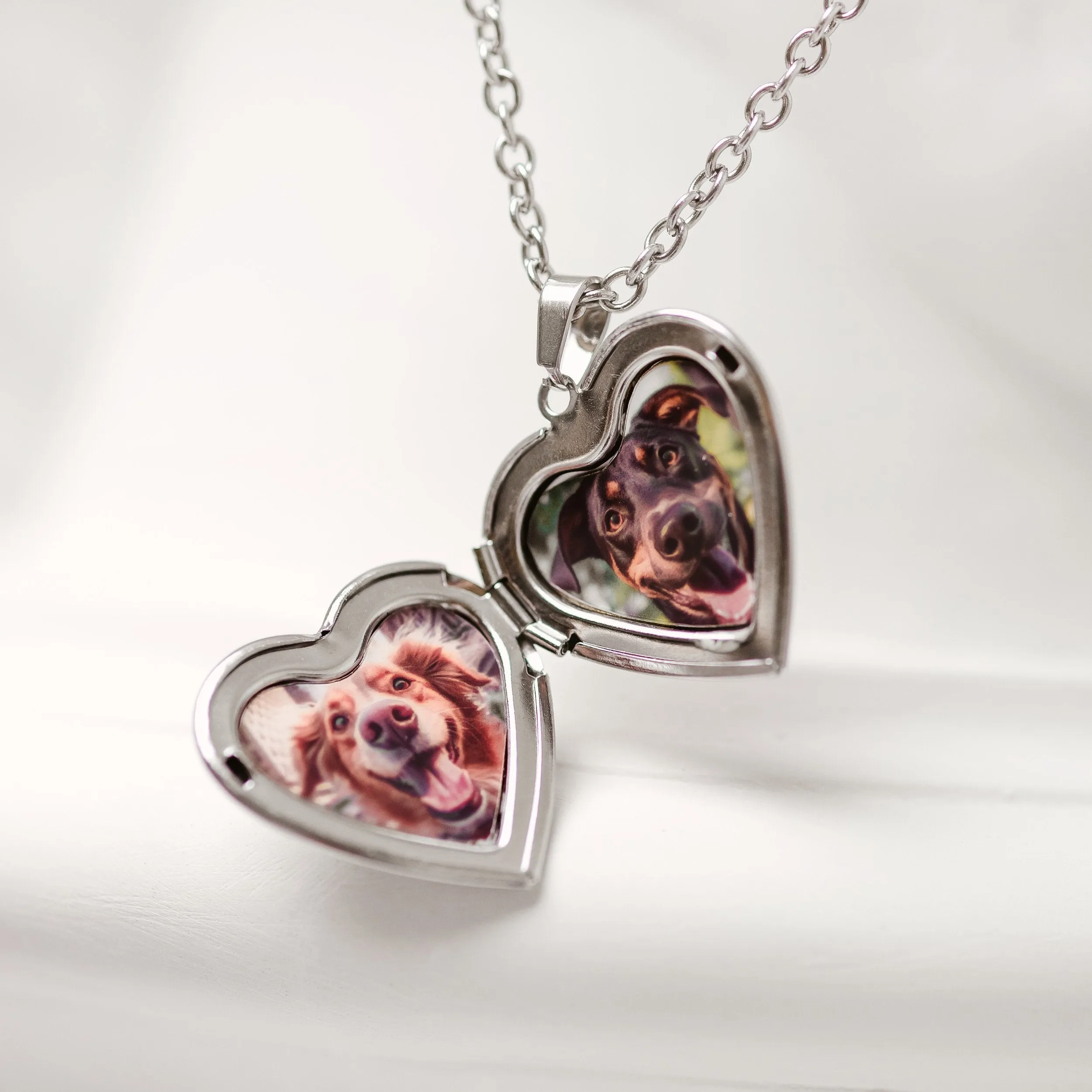 Heart locket necklace